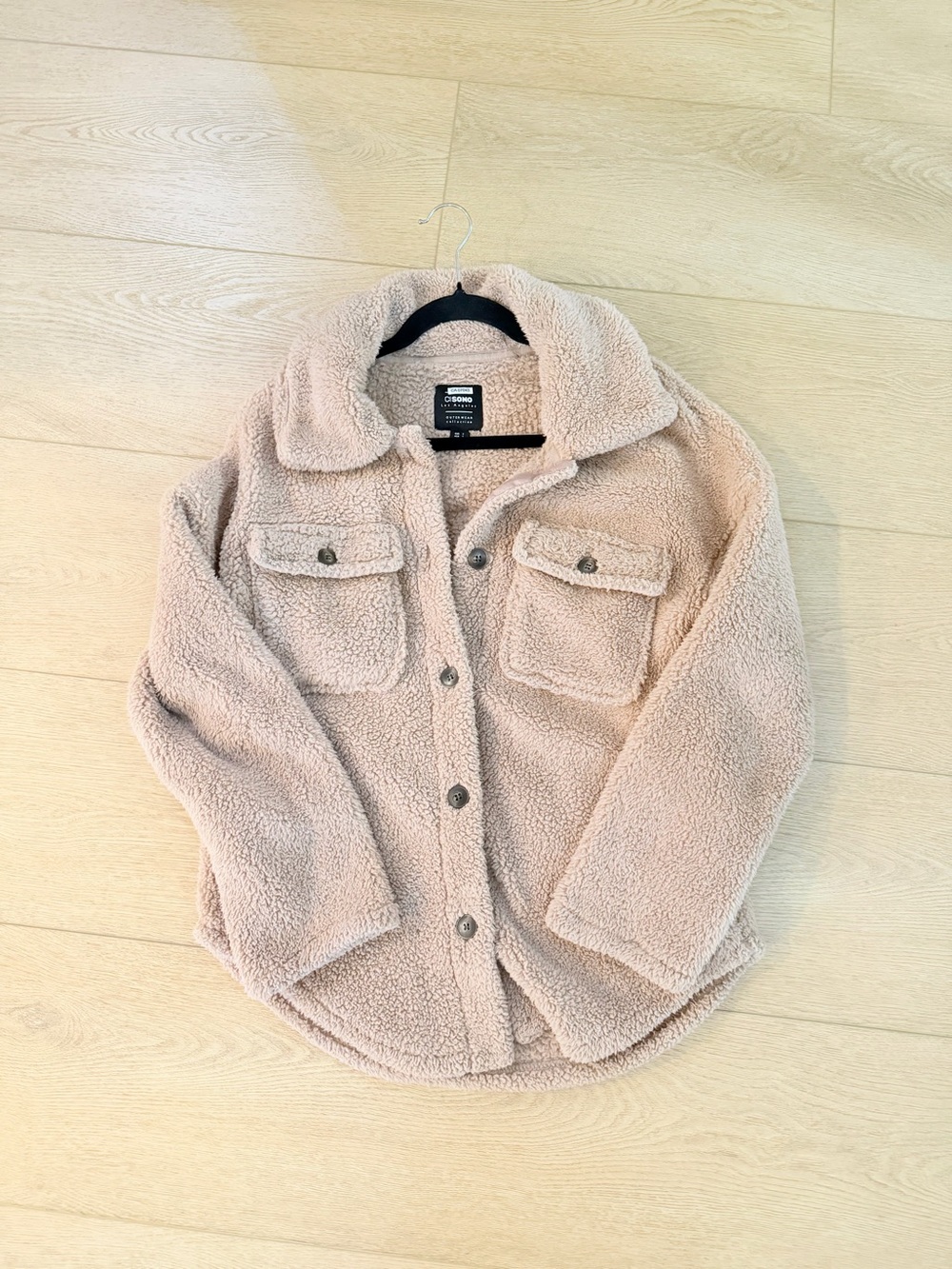 Sherpa Button-Up Jacket - Cream